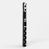 割れた白黒の水玉模様パターンモノグラム Case-Mate iPhoneケース (裏面/右)
