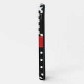 割れた白黒の水玉模様RedvMonogram Case-Mate iPhoneケース (裏面/左)