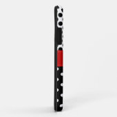 割れた白黒の水玉模様RedvMonogram Case-Mate iPhoneケース (裏面/右)