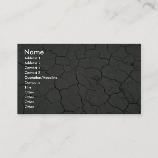 割れた砂漠の泥 名刺 (正面)