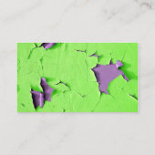 割れた緑の紫色の皮をむくカッコいいによって欠かれるペンキ 名刺 (裏面)