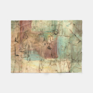 割れた表面との地球の音画 フリースブランケット