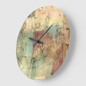 割れた表面との地球の音画 ラージ壁時計 (傾斜)