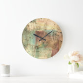 割れた表面との地球の音画 ラージ壁時計 (ホーム)