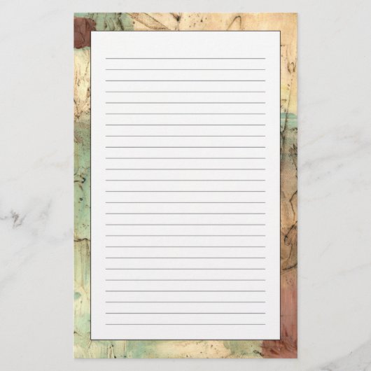 割れた表面との地球の音画 便箋 (正面)