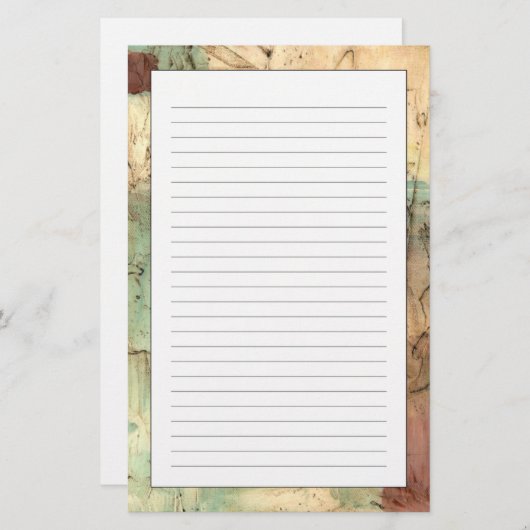 割れた表面との地球の音画 便箋 (正面/裏面)