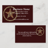 割れた西部の星またはバッジの名刺 名刺 (正面/裏面)