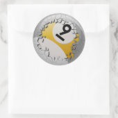 割れた貝は第9ビリヤードボールを取り出します ラウンドシール (バッグ)