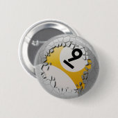 割れた貝は第9ビリヤードボールを取り出します 缶バッジ (正面&裏面)