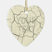 割れた骨の白い   陶磁器のオーナメントのハート セラミックオーナメント (右)