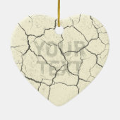 割れた骨の白い   陶磁器のオーナメントのハート セラミックオーナメント (裏面)