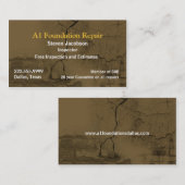 割れたConcretおよびプラスター名刺 名刺 (正面/裏面)