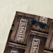 割れやすい木目はヴィンテージの茶色い木目 ビーチタオル (インサイチュ)