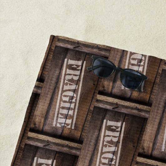 割れやすい木目はヴィンテージの茶色い木目 ビーチタオル (インサイチュ)