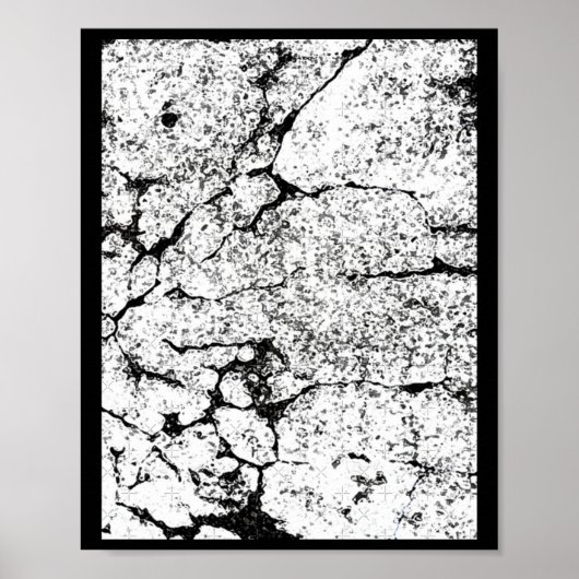 割れオーガニック効果のある抽象芸術撮影 ポスター (正面)