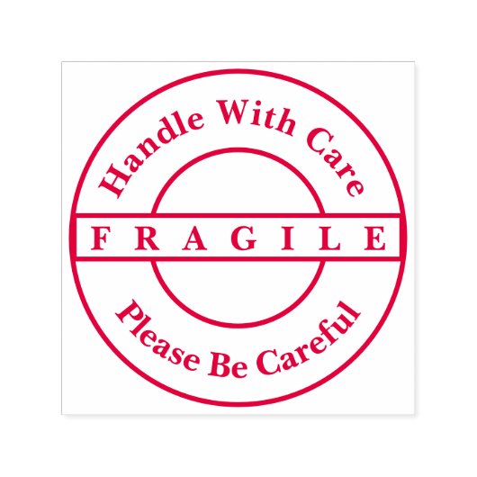 割れ物で取り扱いに気を付けて セルフインキングスタンプ (デザイン)
