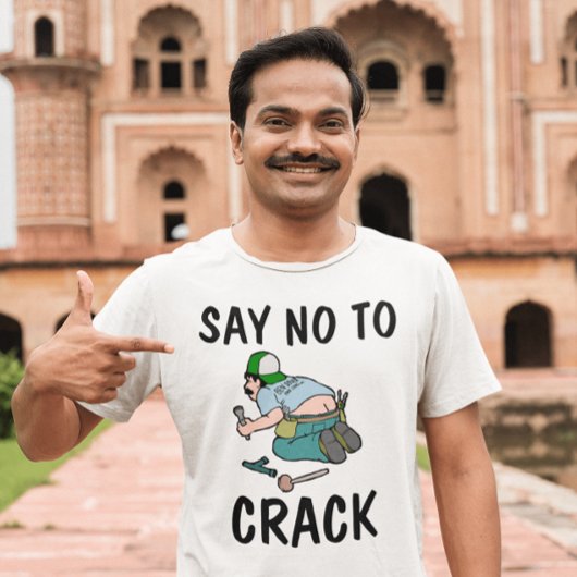 割れ目にノーと言う、配管工のお尻おもしろい、Tシャツ Tシャツ