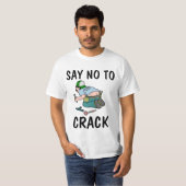 割れ目にノーと言う、配管工のお尻おもしろい、Tシャツ Tシャツ (正面フル)