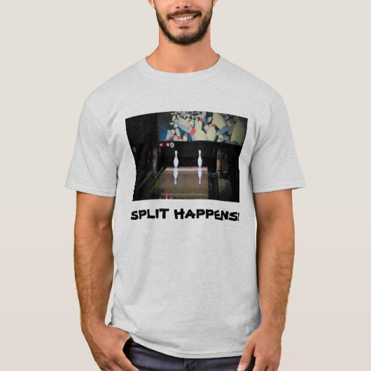 割れ目はボーリングで起こります Tシャツ (正面)
