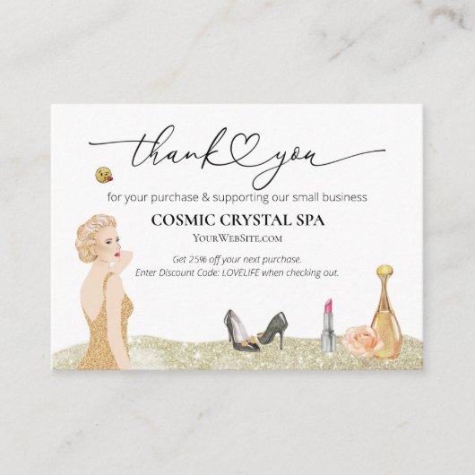 *~*割引ありがとうロゴAP8確認QR エンクロージャーカード (正面)