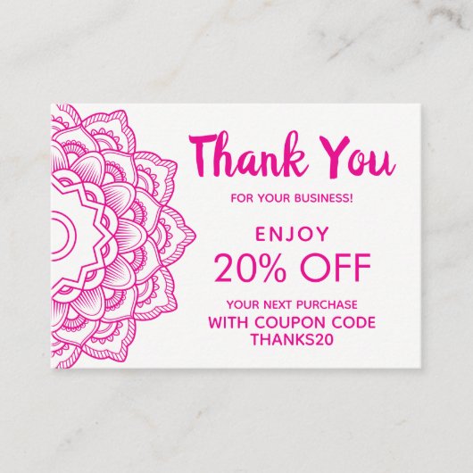 割引ありがとう 割引カード (正面)