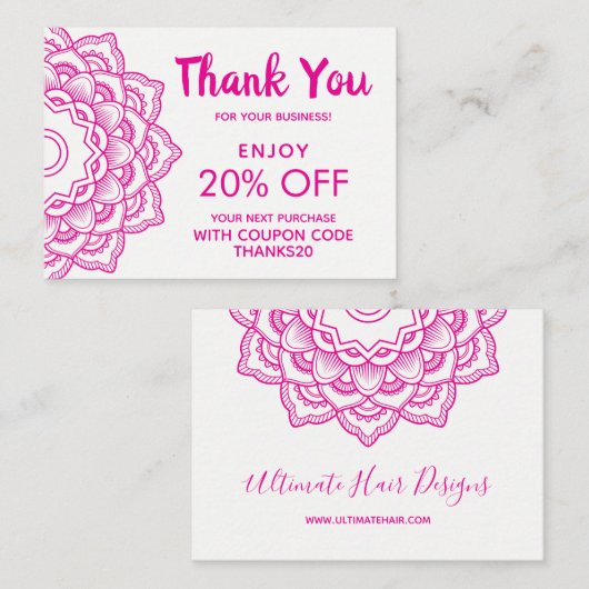 割引ありがとう 割引カード (正面/裏面)