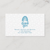 割引のある顧客のサンキューカード 名刺 (裏面)