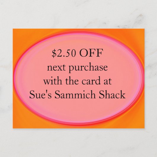 割引カードクーポン ポストカード (正面)