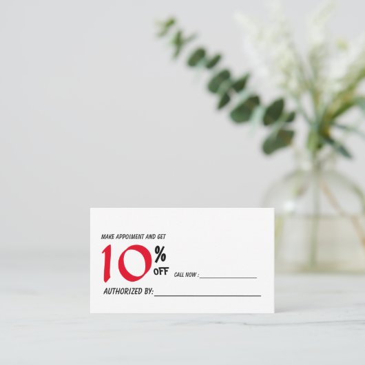 割引カード (スタンド正面)