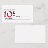 割引カード (正面/裏面)