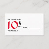 割引カード (正面)