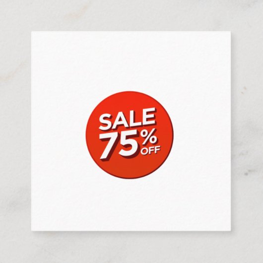 割引カード75%割引 割引カード (裏面)