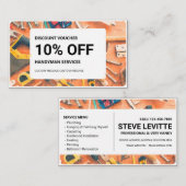 割引カード:ハンディマンサービス 名刺 (正面/裏面)