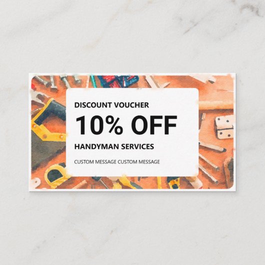 割引カード:ハンディマンサービス 名刺 (正面)