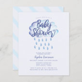 割引クラウドと雨滴赤ちゃんシャワー (正面/裏面)