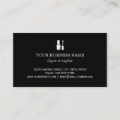 割引クーポンネイルサロン金ゴールドブラックシルエット 割引カード (裏面)