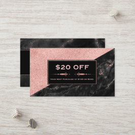 割引クーポンバラ金ゴールド大理石美しいサロン 割引カード