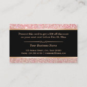 割引クーポンバラ金ゴールド美しいサロンフローラ 割引カード (裏面)