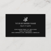 割引クーポンヘアサロン金ゴールドブラックハサミ 割引カード (裏面)