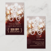 割引クーポン美容師金ゴールドグリッターきらめき 割引カード (正面/裏面)