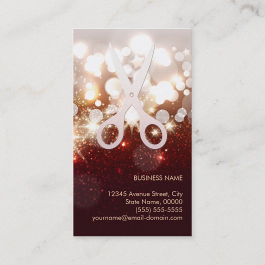 割引クーポン美容師金ゴールドグリッターきらめき 割引カード (裏面)