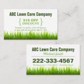 割引クーポン芝生気に造園ギフトカード 割引カード (正面/裏面)