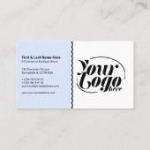 割引クーポンQRコードブルーマーケティング 名刺 (裏面)