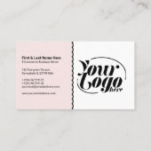 割引クーポンQRコードロゴピンクマーケティング 名刺 (裏面)