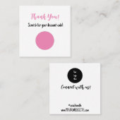 割引コードのスクラッチオフサンキューカード スクエア名刺 (正面/裏面)