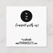 割引コードのスクラッチオフサンキューカード スクエア名刺 (裏面)