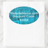 割引コードオプション付きWebサイトプロモーションデザイン 楕円形シール (バッグ)