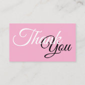 割引コードカード、ありがとう 名刺 (裏面)