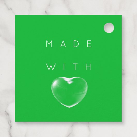 割引コードロゴショップハートありがとう緑 フェイバータグ (裏面)