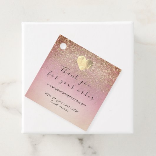 割引コードロゴハートクラフト粉感謝してい末金ゴールド フェイバータグ (インサイチュ)